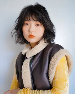 ミディアム パーマ パーマ/レイヤー 岩山丈一郎のヘアスタイル