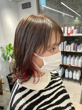 ミディアム SAEKI【ior 】北千住店ブリーチのヘアスタイル