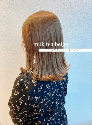 セミロング カラー 金安 かんたのヘアスタイル