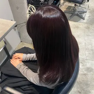 セミロング カラー はなか こうすけのヘアスタイル