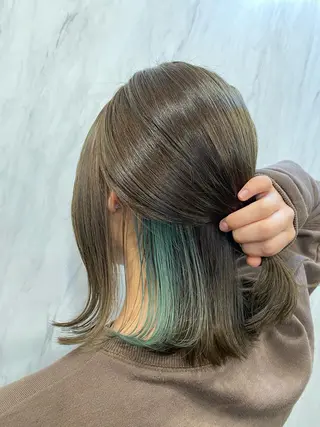 ミディアム カラー ヘアアレンジ Roygbiv(ロイジービィヴ)所属・roygbiv ✨髪質改善✨美髪✨のヘアスタイル