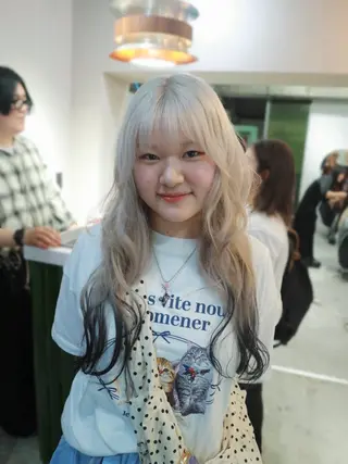 ロング カラー ハイトーン/メンズ/ デザイン/梅田/ミユのヘアスタイル