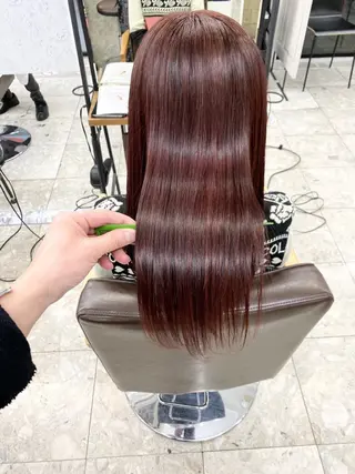 ロング ハイライト&曲がる 縮毛矯正特化 玉置のヘアスタイル