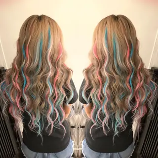 ミディアム 🔥ハイトーンカラー ギャルNAOKI🔥のヘアスタイル