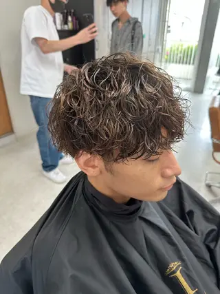 ショート カラー パーマ メンズ メンズお任せ下さい！ 店長⭐︎小橋のヘアスタイル