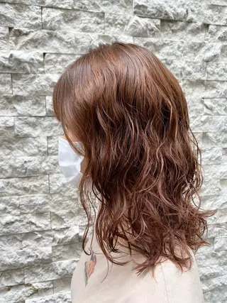 ミディアム カラー パーマ 徳永 大樹のヘアスタイル
