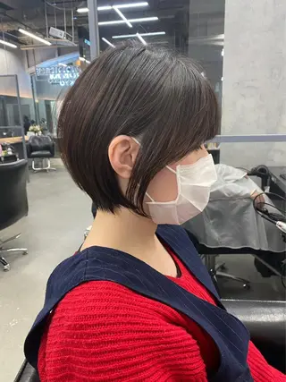 ショート カラー レイヤー×顔周 り×髪質改善/MIUのヘアスタイル