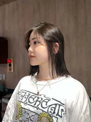 ミディアム パーマ 産休中です 艶カラー♡オカのヘアスタイル