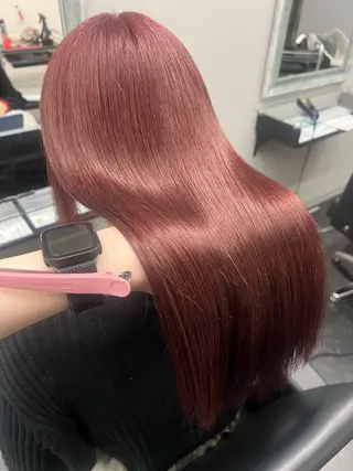 ロング 髪質改善&ハイトーンカラー BALE所属・Hikaru Memelu 中津店のマツエク・マツパデザイン