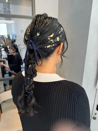 ロング ヘアアレンジ 透明感カラー✨艶髪 制作🌱山根あゆみのヘアスタイル