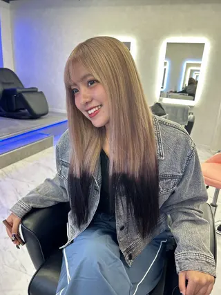 ミディアム カラー シールエクステの女神 🍑Momo🍑のヘアスタイル