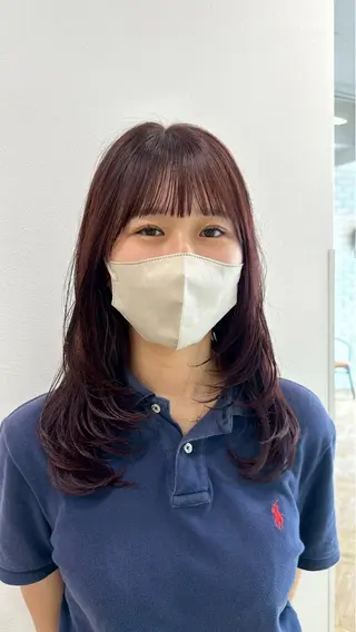 ミディアム 髪質改善トリートメン ト/縮毛矯正/ゆうなのヘアスタイル