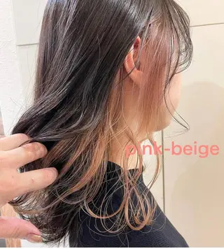 ミディアム カラー La  fith hair lien西宮北口所属・赤み消しカラー/透 明感カラー/有吉優香のヘアスタイル
