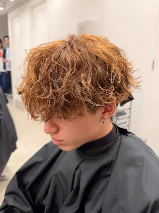 パーマ キッズ メンズ/シャドウ/ 波巻き/kyogoのヘアスタイル