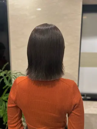 ミディアム カラー 日南乃/柔らか ブラウンカラーのヘアスタイル