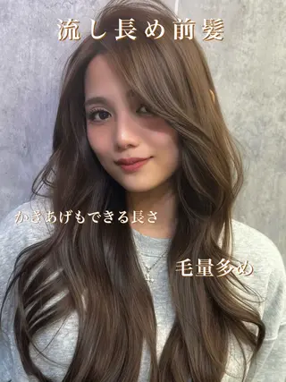 ロング カラー 顔まわりの神様✨ 透明感カラー藤嶋秀幸のヘアスタイル