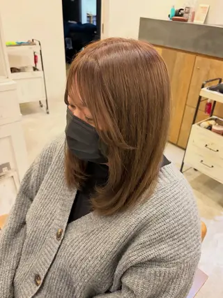 ミディアム カラー 黒川 結唯のヘアスタイル
