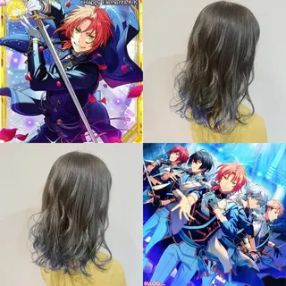 ミディアム カラー ヘアアレンジ 🌿‬ ܸAir 透明感🌱西村知佳のヘアスタイル