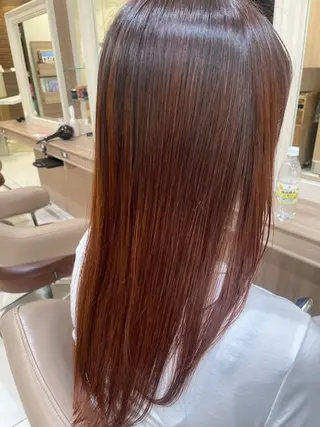 ロング カラー パーマ ヘアアレンジ 韓国ヘアメイク🎀/ 縮毛矯正✨山本媛香のヘアスタイル