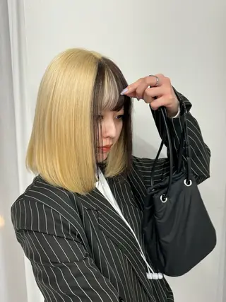 ミディアム 前田 真保のヘアスタイル