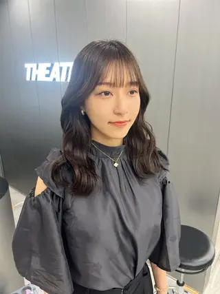 ロング カラー 暗髪🩶ラベンダー/ ブルー/ユウナ🤍のヘアスタイル