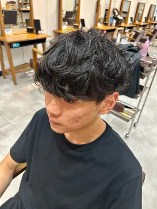 パーマ メンズ lico×little大通所属・あみ 🐷のヘアスタイル