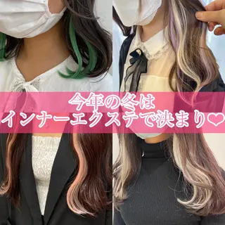 ロング ヘアアレンジ 新宿/韓国ヘア 中明度カラー/かやのヘアスタイル