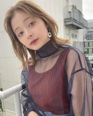 髪質改善/白髪ぼかし レイヤー　🌱千咲季のヘアスタイル