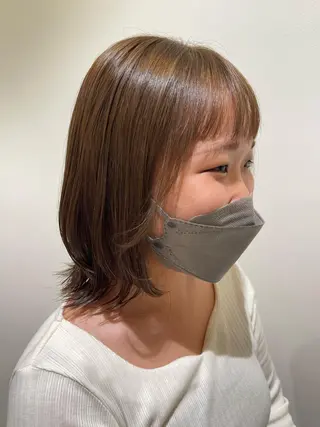ミディアム 由比藤理子 ブリーチカラー🌈のヘアスタイル