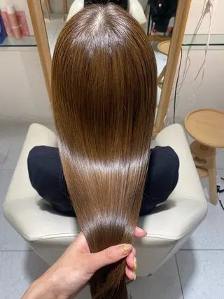 ロング カラー 安永 涼のヘアスタイル