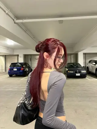 カラー 🍒♡艶髪暖色カラー saaya♡🍒のヘアスタイル