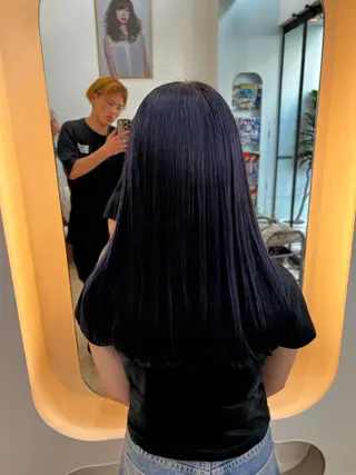 ミディアム カラー パーマ ヘアアレンジ メンズ 堀井 凌平のヘアスタイル