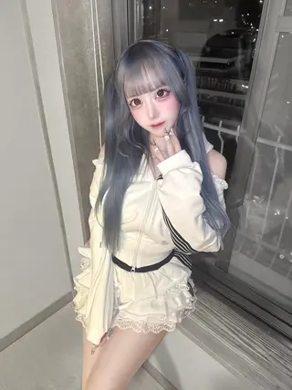 ロング カラー ハイトーンエクステ 🎩カズキ🎩のヘアスタイル