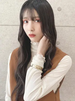 カラー ロング 韓国ヘア🇰🇷船橋 髪質改善/上野愛果のヘアスタイル