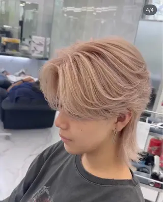 ミディアム ⭐️メンズ特化⭐️ パーマ　カラーのヘアスタイル