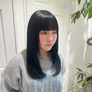 セミロング ボブ／ブリーチカラー ／ゆづき🌟のヘアスタイル