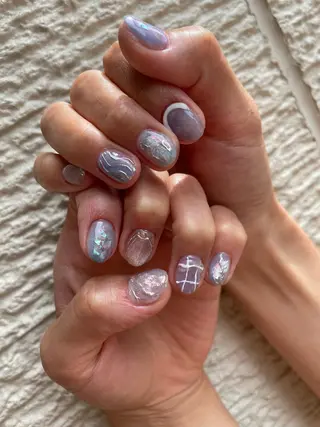 ロング カラー ヘアアレンジ キッズ ネイル マツエク・マツパ アイブロウ 福田 加奈のネイルデザイン