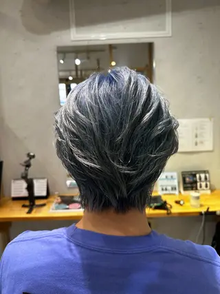 ショート カラー メンズ JOS所属・上野ハイトーン/デ ザイン✂︎touiのヘアスタイル