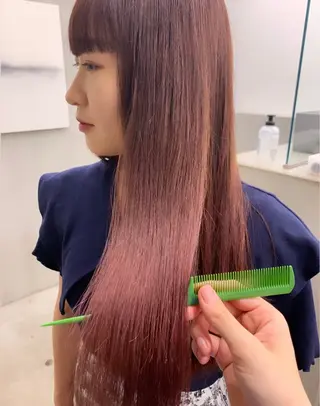 ロング カラー 暖色/透明感カラー かずきのヘアスタイル