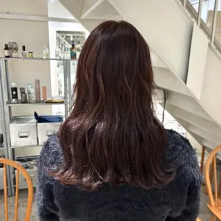 セミロング カラー 林 咲弥那のヘアスタイル