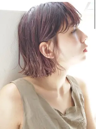 ショート カラー パーマ kos所属・西室隆義 二子玉川/艶カラーのヘアスタイル