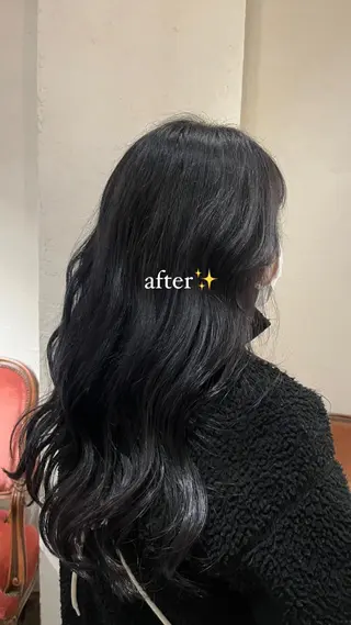 ロング カラー 藤井 美歩/赤髪のヘアスタイル