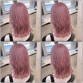 セミロング カラー ヘアアレンジ ダブルカラー 韓国ヘアKYONのヘアスタイル