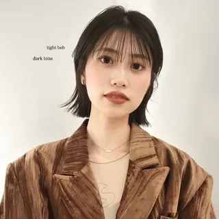 ミディアム saki‪🌱‬♡ /ボブ/透明感カラーのヘアスタイル