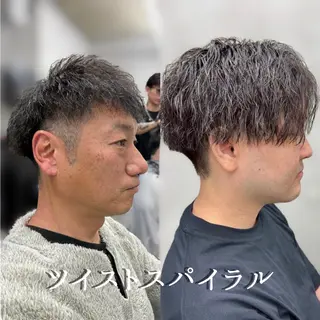 パーマ メンズ メンズ特化×女性 施術◎清水 真之介のヘアスタイル