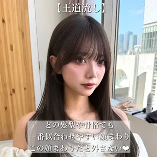 セミロング 似合わせレイヤー/ 透明感カラーのヘアスタイル