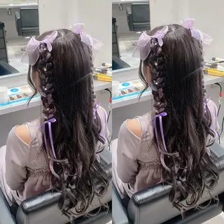 ロング カラー ヘアアレンジ Minami. 🩵 再現性特化ヘアのヘアスタイル