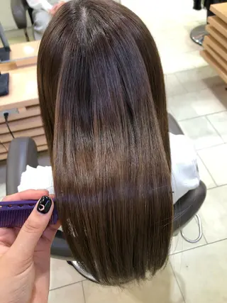 セミロング 艶髪カラー🫧 髪質改善🪽萩原のヘアスタイル