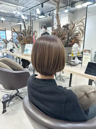ショート 地毛風縮毛矯正 / ショート/ボブ/平山のヘアスタイル
