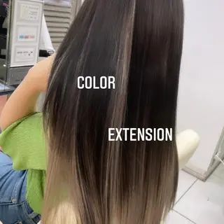 ロング カラー エクステ🩵ブリーチ 韓国ヘア🩵KAEのヘアスタイル